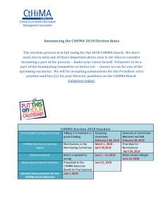 CtHIMA Election 2018_v1 Schedule - CtHIMA